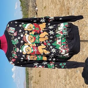 Dancing Teddy Bears Christmas Sweat Shirt by Nutcracker sz Large L